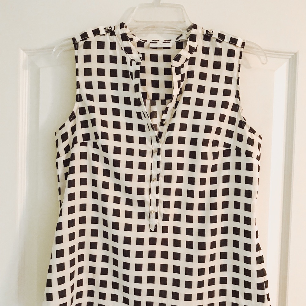 NY&Co Black/White Check Blouse